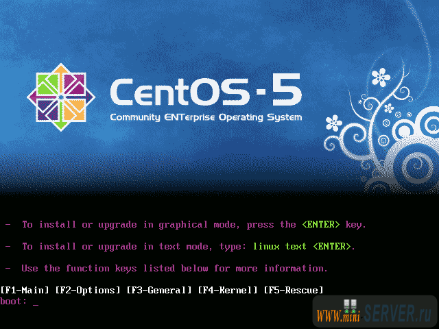 Установка CentOS 5.5 Установка CentOS 5.5