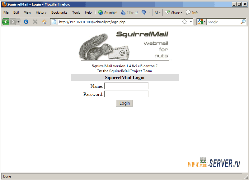 Установка SquirrelMail Установка SquirrelMail