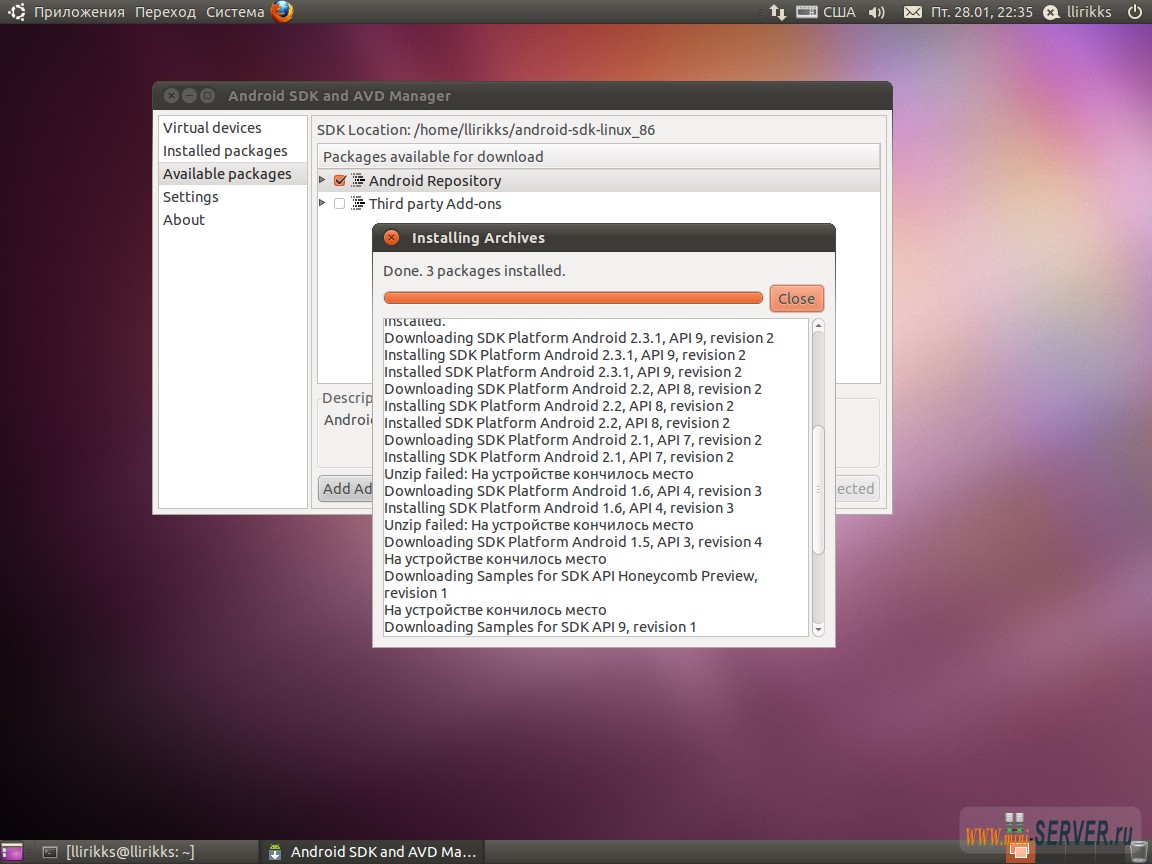 Установка Android SDK Установка Android SDK