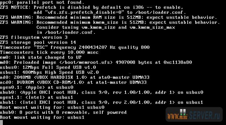 FreeNAS запуск установочника FreeNAS запуск установочника