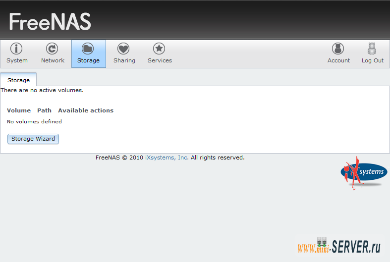 Монтирование диска в FreeNAS 8 Монтирование диска в FreeNAS 8