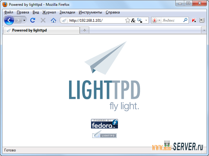 Установка Lighttpd в Fedora 14 Установка Lighttpd в Fedora 14