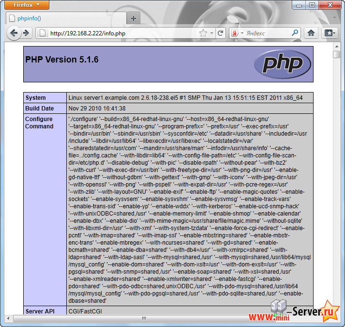 Установка Nginx с PHP5 и MySQL в CentOS 5.6 Установка Nginx с PHP5 и MySQL в CentOS 5.6