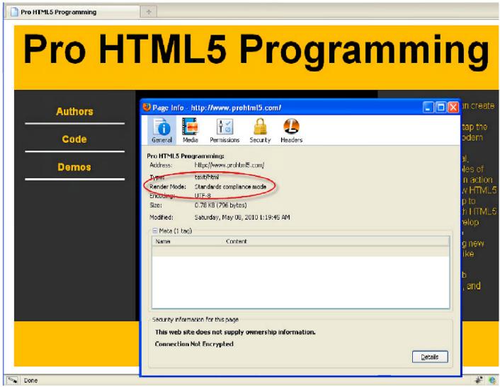 Страница, визуализированная в режиме соответствия стандартам Страница, визуализированная в режиме соответствия стандартам