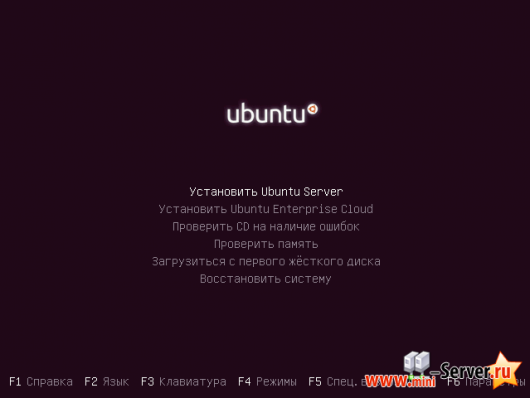 Установка Ubuntu Server